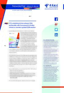 Newsletter  March Issue A monthly update of China Telecom Global Ltd.