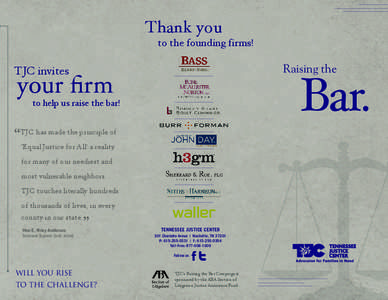 Thank you  to the founding firms! Raising the