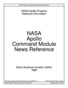 NASA Apollo Command Module News Reference  NASA Apollo Program Historical Information  NASA