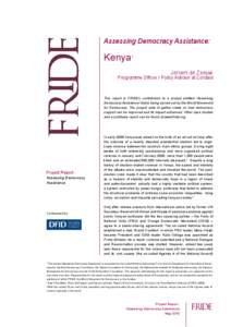 Assessing Democracy Assistance: Kenya
