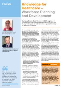 Feature  Knowledge for Healthcare – Workforce Planning and Development