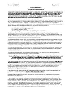 RevisedPage 1 of 6 LOCAL PUBLIC AGENCY FEDERAL-AID FUNDED PROJECTS