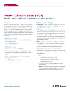 Energy  Western Canadian Select (WCS)