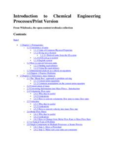 Introduction to Chemical Processes/Print Version Engineering  From Wikibooks, the open-content textbooks collection