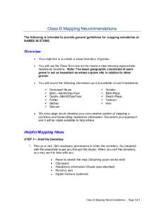 Microsoft Word - Class B Mapping Recommendations.doc