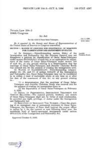 PRIVATE LAW 104^3—OCT. 9, [removed]STAT[removed]Private Law 104^3 104th Congress