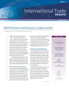 International Trade UPDATE JULY-AUGUST[removed]NAFTA Partners Lead Strong U.S. Export Growth