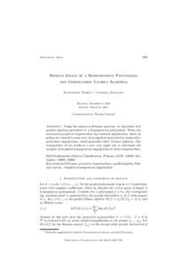 689  Documenta Math. Hessian Ideals of a Homogeneous Polynomial and Generalized Tjurina Algebras