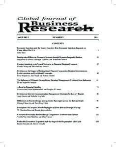 Global Journal of  Research Business  VOLUME 5