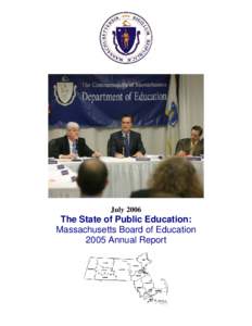Massachusetts Board Of Education 2005 Annual Report