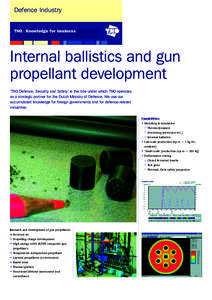 Defence Industry  TNO | Knowledge for business Internal ballistics and gun propellant development