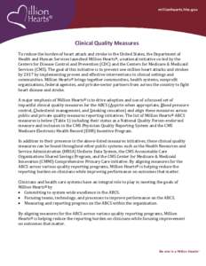 Million Hearts Clinical Quality Measures