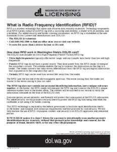 What is Radio Frequency Identification (RFID)?  RFID is a wireless technology that stores and retrieves data remotely on devices. Technology components of an RFID system consist of an RFID tag with a microchip and antenn
