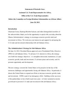 International relations / Sub-Saharan Africa / International economics / Trade and Investment Framework Agreement / Regional Economic Communities / Corporate Council on Africa / Rosa Whitaker / 106th United States Congress / African Growth and Opportunity Act / Africa