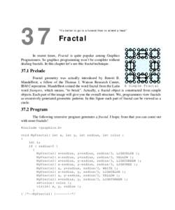 A to Z of C :: 37. Fractal