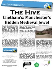 The Hive  Issue 2 Autumn/Winter[removed]Chetham’s: Manchester’s