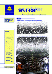 newsletter newsletter VolFebruary 5, 2003  E UROPEAN F USION DEVELOPEMENT AGREEMENT