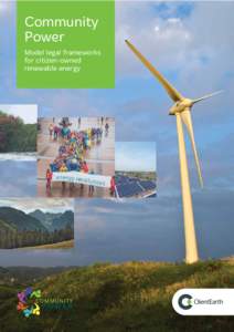 Community Power Model legal frameworks for citizen-owned renewable energy