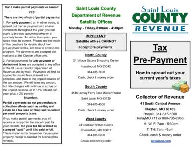 Can I make partial payments on taxes? YES! There are two kinds of partial payments: 1. For early payment, or, in other words, to spread out the tax payment into smaller increments throughout the year, you can