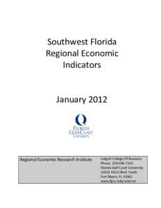 Southwest Florida Regional Economic Indicators JanuaryRegional Economic Research Institute