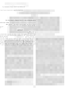 The Astrophysical Journal, 680: L57–L60, 2008 June 10 䉷 2008. The American Astronomical Society. All rights reserved. Printed in U.S.A. THE SUCCESSFUL PREDICTION OF THE EXTRASOLAR PLANET HD 74156d Rory Barnes,1 Krzys
