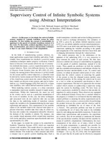 Supervisory Control of Infinite Symbolic Systems Using Abstract Interpretation