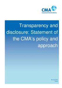 CMA6 Transparency Statement FINAL - TRACKED (WITH COVER PAGE)