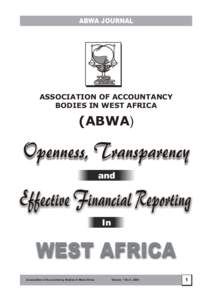 ABWA JOURNAL  ASSOCIATION OF ACCOUNTANCY BODIES IN WEST AFRICA  (ABWA)
