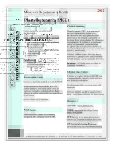 Phenylketonuria / Medicine / Pediatrics / Coenzymes / Pteridines / Newborn screening / Phenylalanine / PKU / Biopterin / Health / Chemistry / Mental retardation