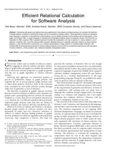 IEEE TRANSACTIONS ON SOFTWARE ENGINEERING,  VOL. 31, NO. 2,