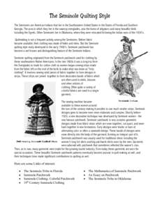 Microsoft Word - The Seminole Quilting Style.doc