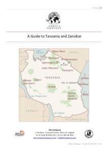 Page |1  A Guide to Tanzania and Zanzibar Africa Odyssey 5 The Mews 6 Putney Common SW15 1HL England