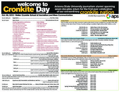 welcome to  Cronkite Day #CronkiteDay  Arizona State University journalism alumni spanning