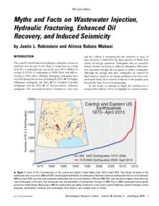 SRL Early Edition  Myths and Facts on Wastewater Injection, Hydraulic Fracturing, Enhanced Oil Recovery, and Induced Seismicity by Justin L. Rubinstein and Alireza Babaie Mahani
