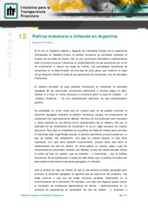 Política monetaria e inflación en Argentina