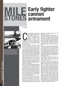MILE STONES Early fighter cannon armament