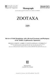 Zootaxa 3459: 1–[removed]www.mapress.com / zootaxa/ Copyright © 2012 · Magnolia Press