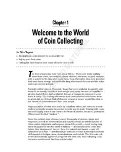 Chapter 1  In This Chapter  Moving from a coin admirer to a coin collector  MA