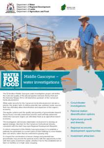 Department of Water Department of Regional Development Department of Lands Department of Agriculture and Food  Middle Gascoyne –