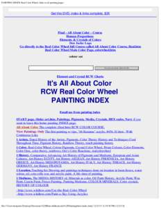 PAINTING INDEX Real Color Wheel, links to all painting pages.