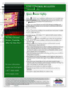 Loss Control - Space Heater Safety
