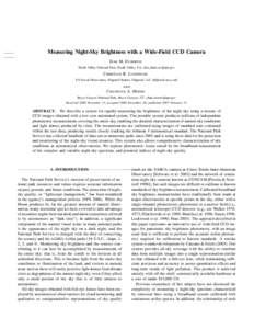Observational astronomy / Astronomy / Light pollution / Image processing / Outer space / Digital photography / Astronomical surveys / Photometry / Apparent magnitude / Magnitude / Skyglow / The Dark Energy Survey