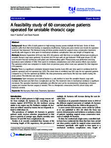 A feasibility study of 60 consecutive patients operated for unstable thoracic cage