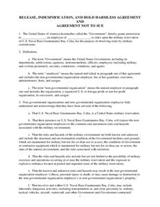 Microsoft Word - Hold Harmless Agreement.doc