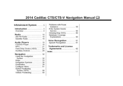 Cadillac CTS/CTS-V Navigation Manual (GMNA-Localizing-U.S./Canada/ Mexico[removed] - 1st Edition[removed]Black plate (1,[removed]Cadillac CTS/CTS-V Navigation Manual M