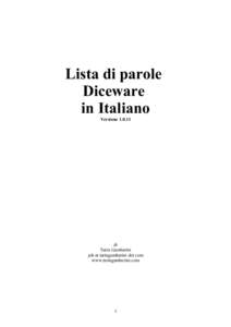 Lista di parole Diceware in Italiano Versione[removed]di