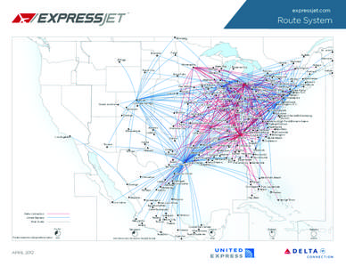 Continental Express destinations / US Airways