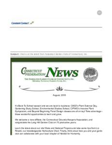 Your campaign Check out the latest from Federated Garden Clubs of Connecticut Inc has been sent