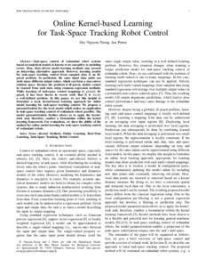 IEEE TRANSACTIONS ON NEURAL NETWORKS  1 Online Kernel-based Learning for Task-Space Tracking Robot Control