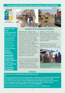 The Evangelical Fellowship of India Commission on Relief (EFICOR) Update. 6 EFICOR’s RELIEF PLAN 19, 300 beneficiaries